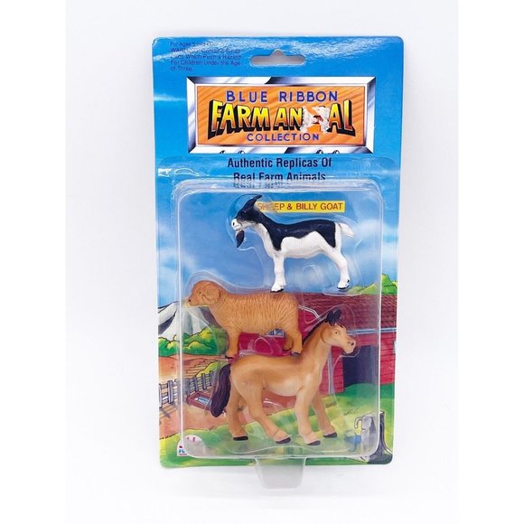 Funrise Blue Ribbon Farm Animal Collection Sheep Billy Goat Farm Horse 1993 NEW - Picture 1 of 10